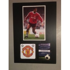 Signed picture of Clayton Blackmore the Manchester United footballer. 